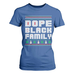 African American Family Christmas T Shirt For Women Dope Black Family Matching Ugly Xmas TS10 Royal Blue Print Your Wear