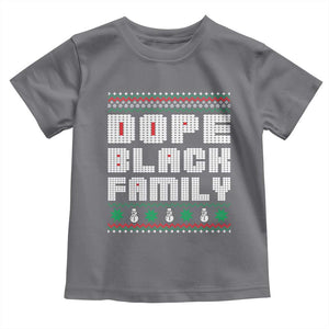 African American Family Christmas Toddler T Shirt Dope Black Family Matching Ugly Xmas TS10 Charcoal Print Your Wear
