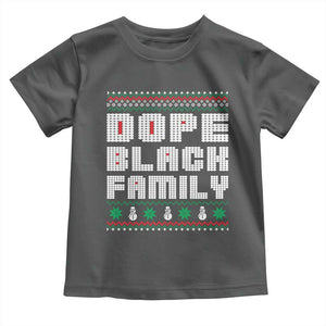 African American Family Christmas Toddler T Shirt Dope Black Family Matching Ugly Xmas TS10 Dark Heather Print Your Wear