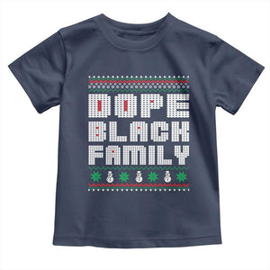 African American Family Christmas Toddler T Shirt Dope Black Family Matching Ugly Xmas TS10 Navy Print Your Wear