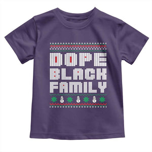 African American Family Christmas Toddler T Shirt Dope Black Family Matching Ugly Xmas TS10 Purple Print Your Wear