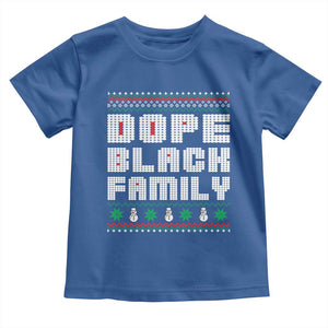 African American Family Christmas Toddler T Shirt Dope Black Family Matching Ugly Xmas TS10 Royal Blue Print Your Wear