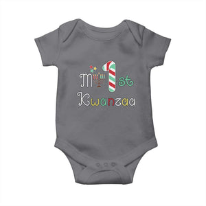 My 1st Kwanzaa Baby Onesie Babys First Kwanzaa Kinara Gift TS10 Charcoal Print Your Wear