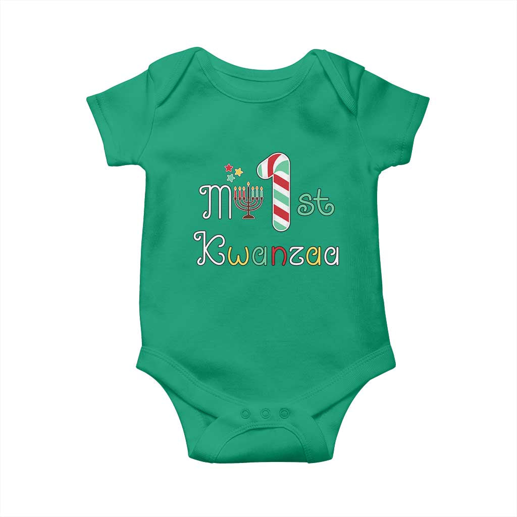 My 1st Kwanzaa Baby Onesie Babys First Kwanzaa Kinara Gift TS10 Irish Green Print Your Wear