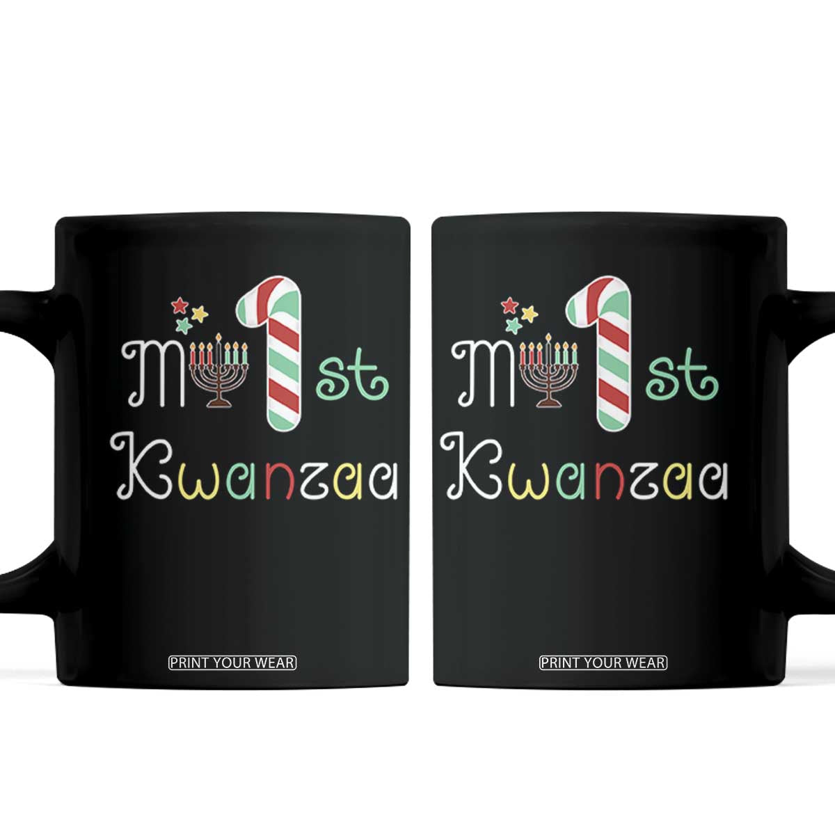 My 1st Kwanzaa Coffee Mug Babys First Kwanzaa Kinara Gift TS10 Black Print Your Wear