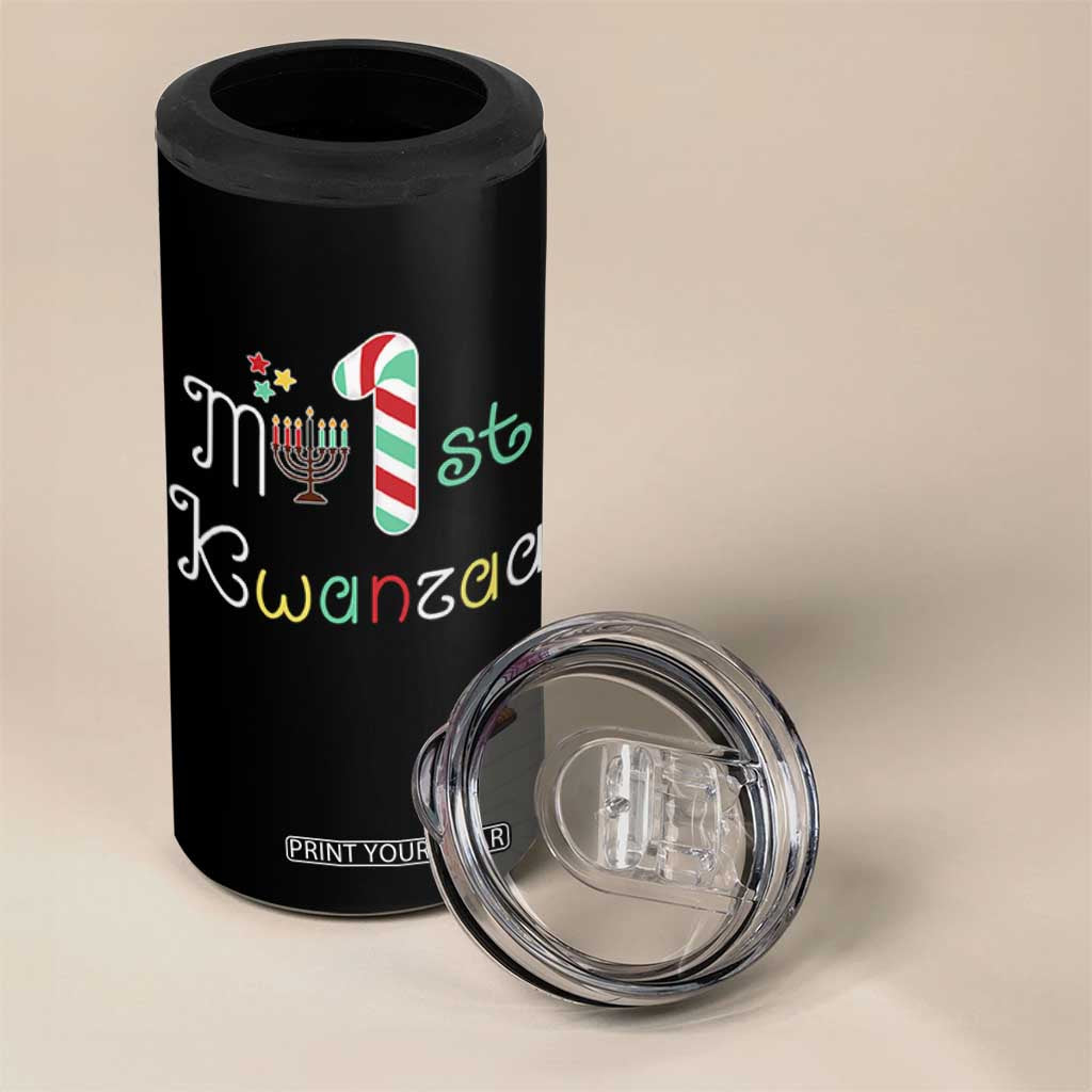 My 1st Kwanzaa 4 in 1 Can Cooler Tumbler Babys First Kwanzaa Kinara Gift TS10 Print Your Wear