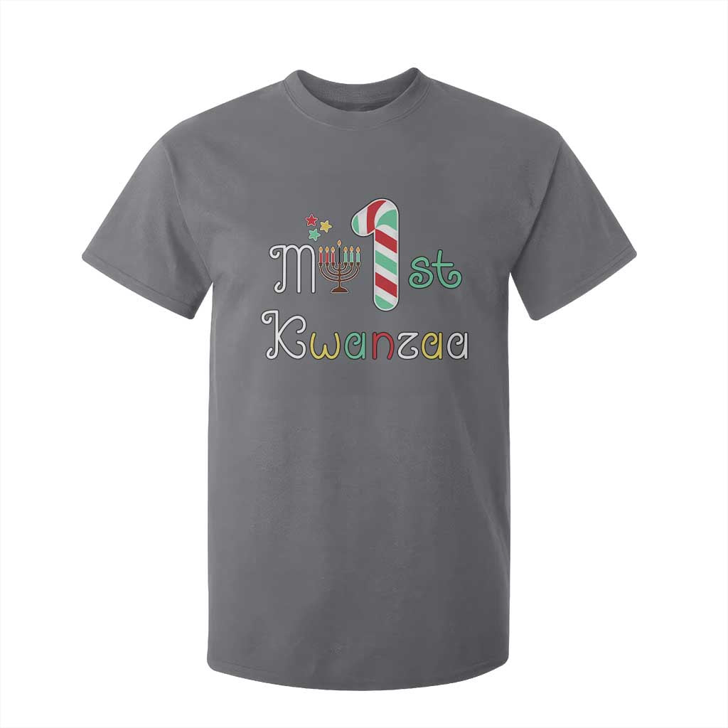 My 1st Kwanzaa T Shirt For Kid Babys First Kwanzaa Kinara Gift TS10 Charcoal Print Your Wear