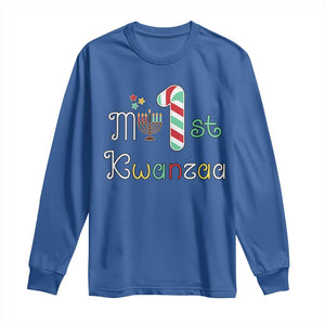 My 1st Kwanzaa Long Sleeve Shirt Babys First Kwanzaa Kinara Gift TS10 Royal Blue Print Your Wear