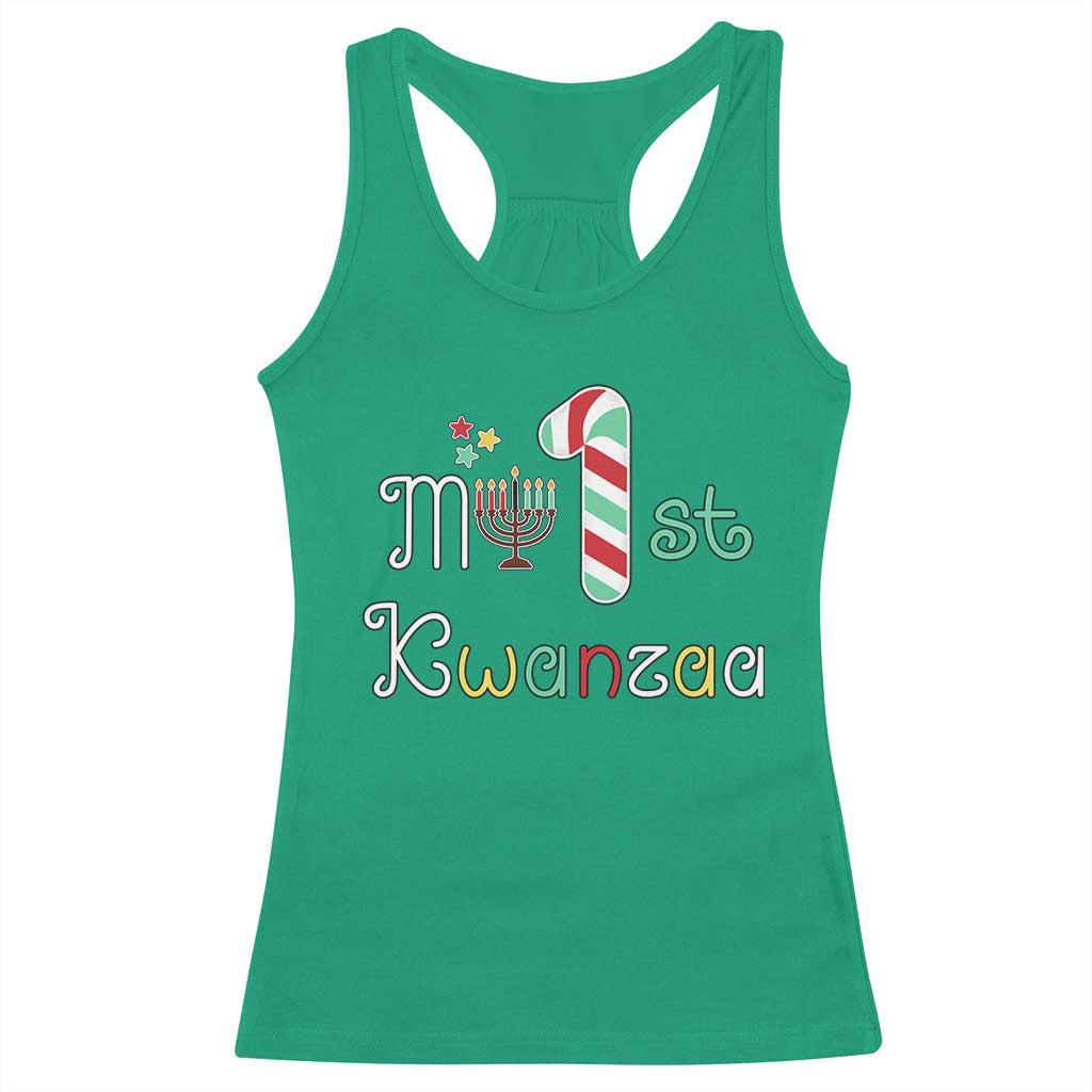My 1st Kwanzaa Racerback Tank Top Babys First Kwanzaa Kinara Gift TS10 Irish Green Print Your Wear