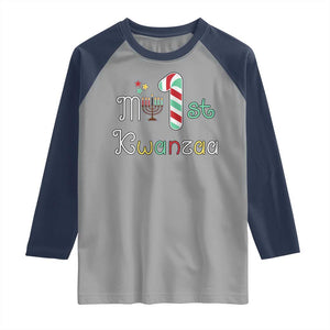 My 1st Kwanzaa Raglan Shirt Babys First Kwanzaa Kinara Gift TS10 Sport Gray Navy Print Your Wear