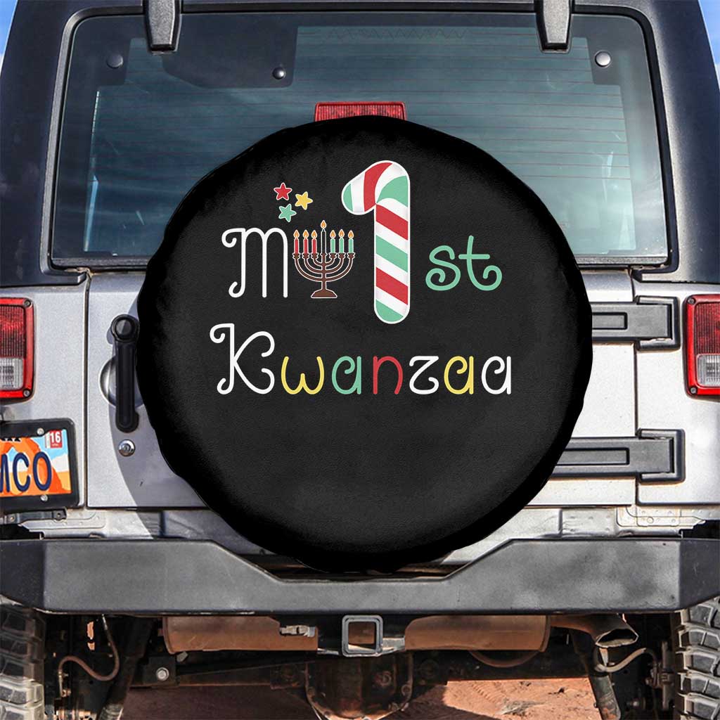 My 1st Kwanzaa Spare Tire Cover Babys First Kwanzaa Kinara Gift TS10 No hole Black Print Your Wear