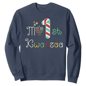 My 1st Kwanzaa Sweatshirt Babys First Kwanzaa Kinara Gift TS10 Navy Print Your Wear