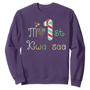 My 1st Kwanzaa Sweatshirt Babys First Kwanzaa Kinara Gift TS10 Purple Print Your Wear