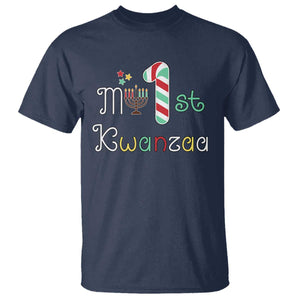 My 1st Kwanzaa T Shirt Babys First Kwanzaa Kinara Gift TS10 Navy Print Your Wear