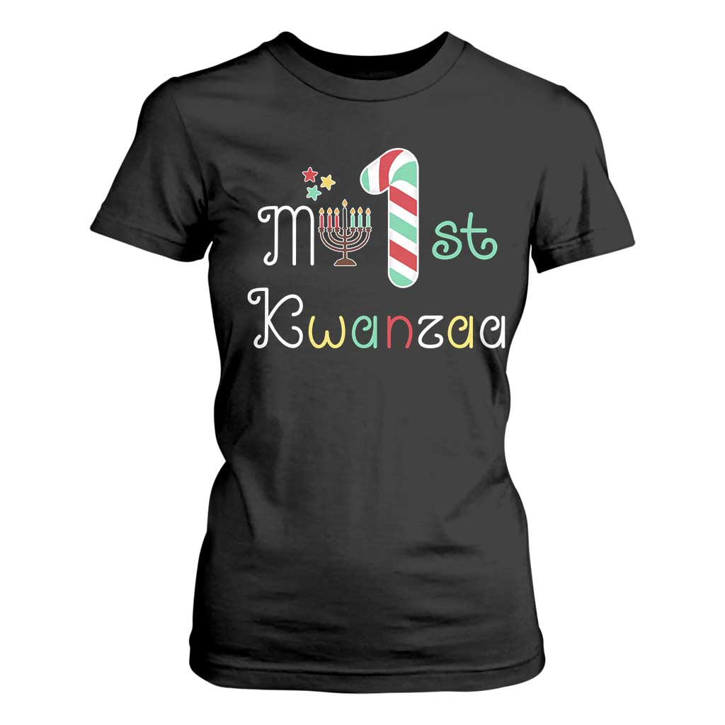 My 1st Kwanzaa T Shirt For Women Babys First Kwanzaa Kinara Gift TS10 Black Print Your Wear