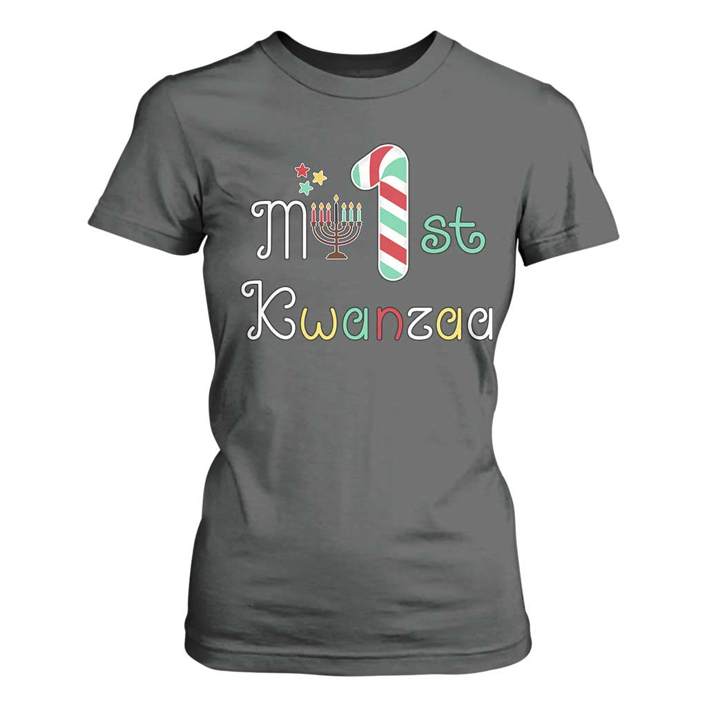 My 1st Kwanzaa T Shirt For Women Babys First Kwanzaa Kinara Gift TS10 Dark Heather Print Your Wear