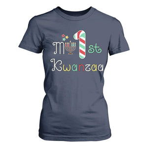 My 1st Kwanzaa T Shirt For Women Babys First Kwanzaa Kinara Gift TS10 Navy Print Your Wear