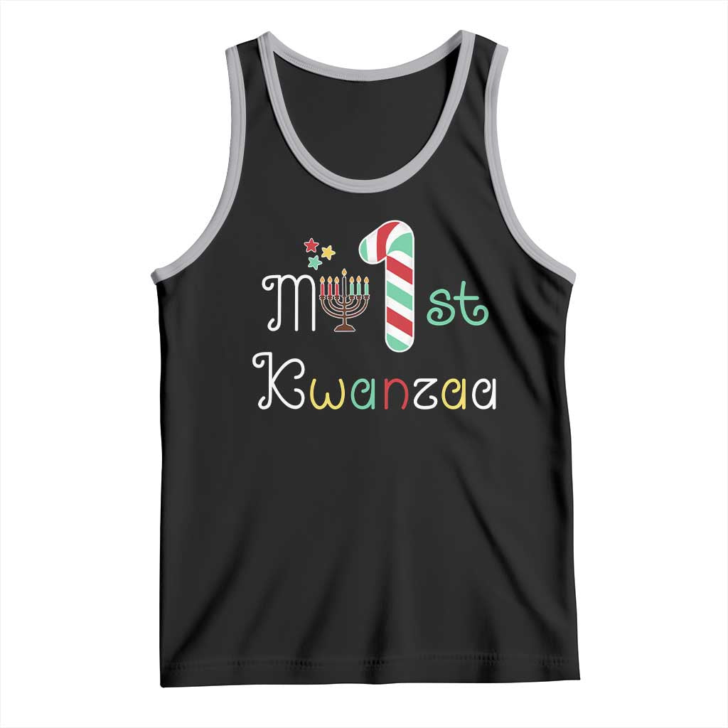 My 1st Kwanzaa Tank Top Babys First Kwanzaa Kinara Gift TS10 Black Athletic Heather Print Your Wear
