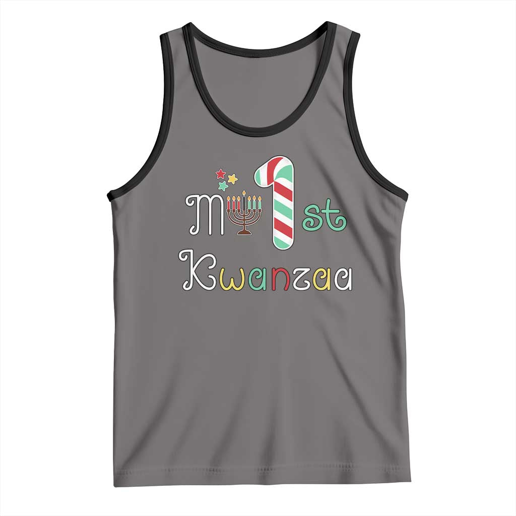 My 1st Kwanzaa Tank Top Babys First Kwanzaa Kinara Gift TS10 Deep Heather Black Print Your Wear