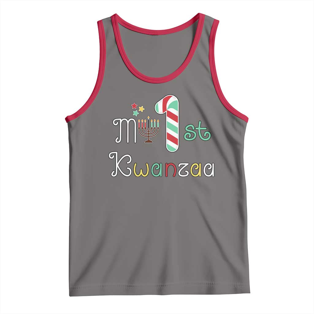 My 1st Kwanzaa Tank Top Babys First Kwanzaa Kinara Gift TS10 Deep Heather Red Print Your Wear