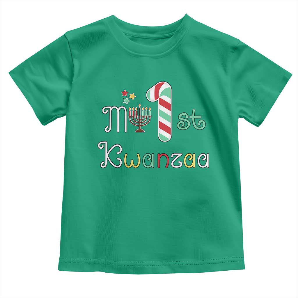 My 1st Kwanzaa Toddler T Shirt Babys First Kwanzaa Kinara Gift TS10 Irish Green Print Your Wear