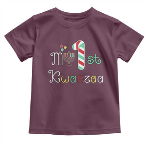 My 1st Kwanzaa Toddler T Shirt Babys First Kwanzaa Kinara Gift TS10 Maroon Print Your Wear