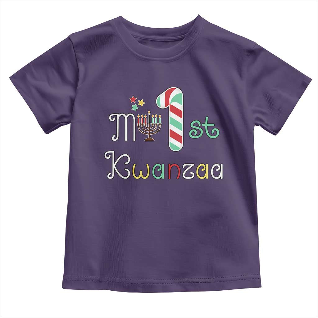 My 1st Kwanzaa Toddler T Shirt Babys First Kwanzaa Kinara Gift TS10 Purple Print Your Wear