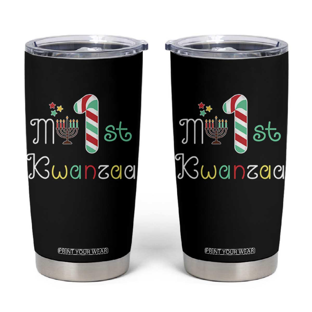 My 1st Kwanzaa Tumbler Cup Babys First Kwanzaa Kinara Gift TS10 Black Print Your Wear