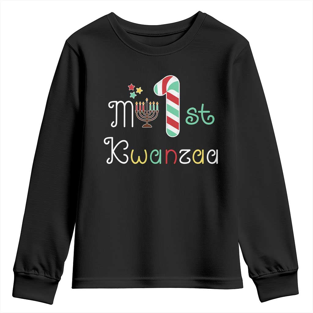 My 1st Kwanzaa Youth Sweatshirt Babys First Kwanzaa Kinara Gift TS10 Black Print Your Wear