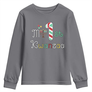 My 1st Kwanzaa Youth Sweatshirt Babys First Kwanzaa Kinara Gift TS10 Charcoal Print Your Wear