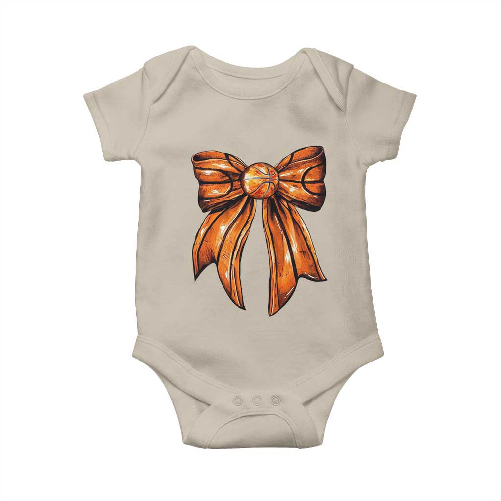 Basketball Coquette Bow Baby Onesie Game Day TS10 Sand Print Your Wear