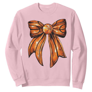 Basketball Coquette Bow Sweatshirt Game Day TS10 Light Pink Print Your Wear