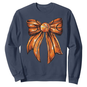 Basketball Coquette Bow Sweatshirt Game Day TS10 Navy Print Your Wear