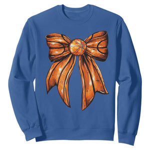 Basketball Coquette Bow Sweatshirt Game Day TS10 Royal Blue Print Your Wear