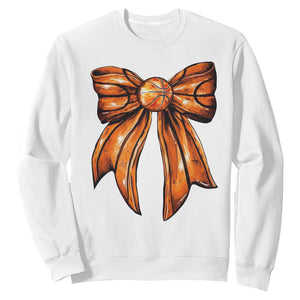 Basketball Coquette Bow Sweatshirt Game Day TS10 White Print Your Wear