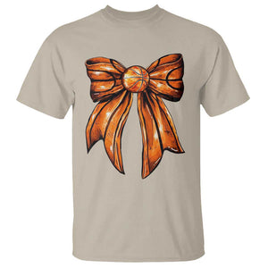 Basketball Coquette Bow T Shirt Game Day TS10 Sand Print Your Wear
