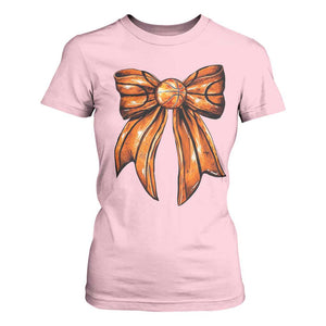 Basketball Coquette Bow T Shirt For Women Game Day TS10 Light Pink Print Your Wear