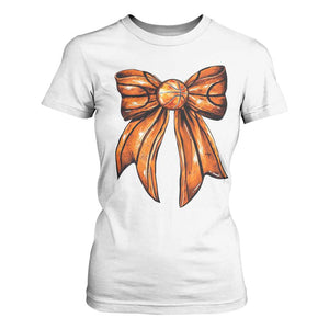 Basketball Coquette Bow T Shirt For Women Game Day TS10 White Print Your Wear