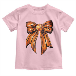 Basketball Coquette Bow Toddler T Shirt Game Day TS10 Light Pink Print Your Wear