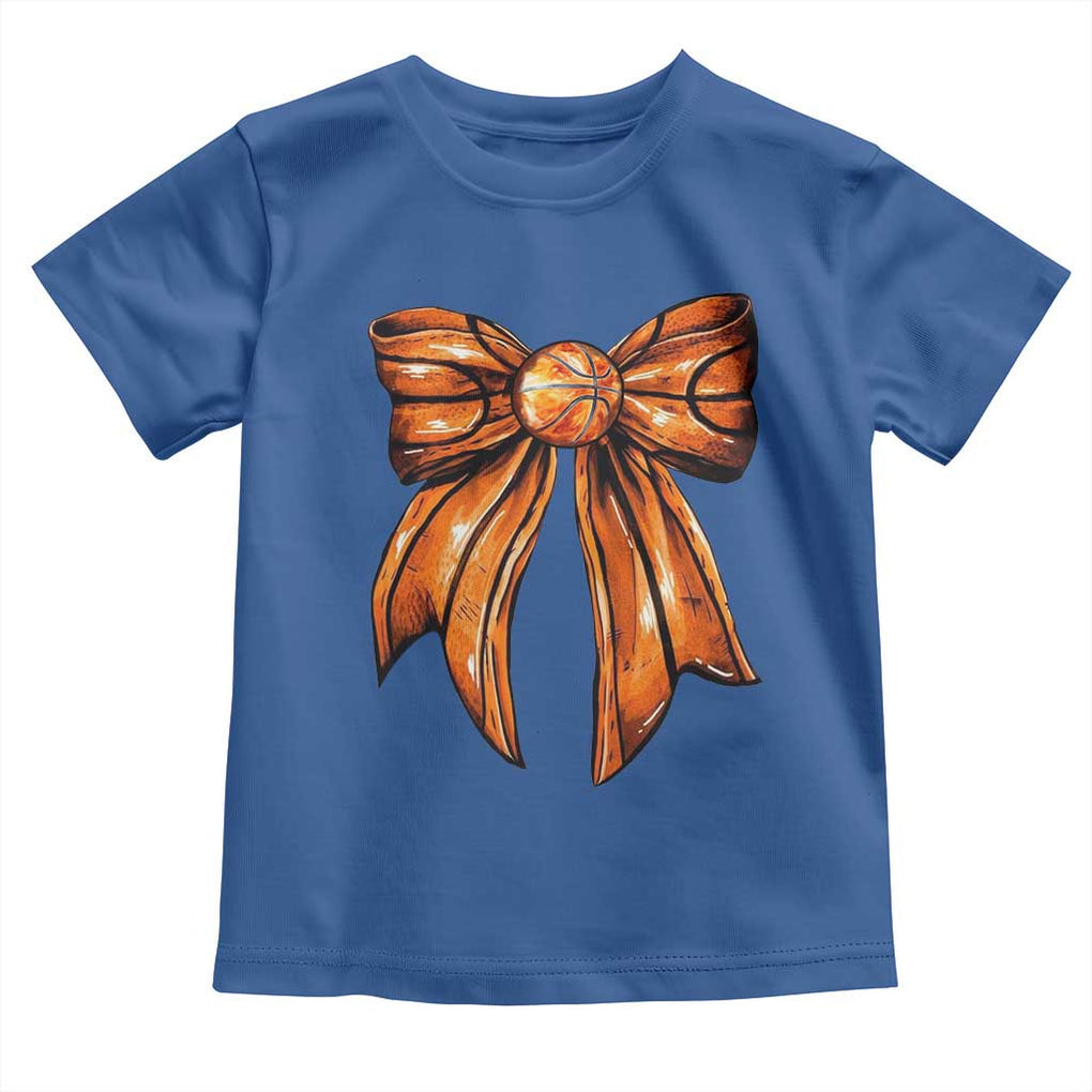Basketball Coquette Bow Toddler T Shirt Game Day TS10 Royal Blue Print Your Wear