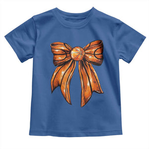 Basketball Coquette Bow Toddler T Shirt Game Day TS10 Royal Blue Print Your Wear
