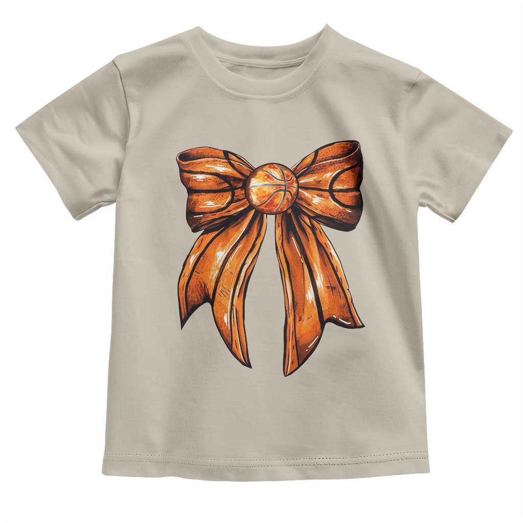 Basketball Coquette Bow Toddler T Shirt Game Day TS10 Sand Print Your Wear