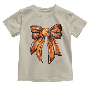Basketball Coquette Bow Toddler T Shirt Game Day TS10 Sand Print Your Wear
