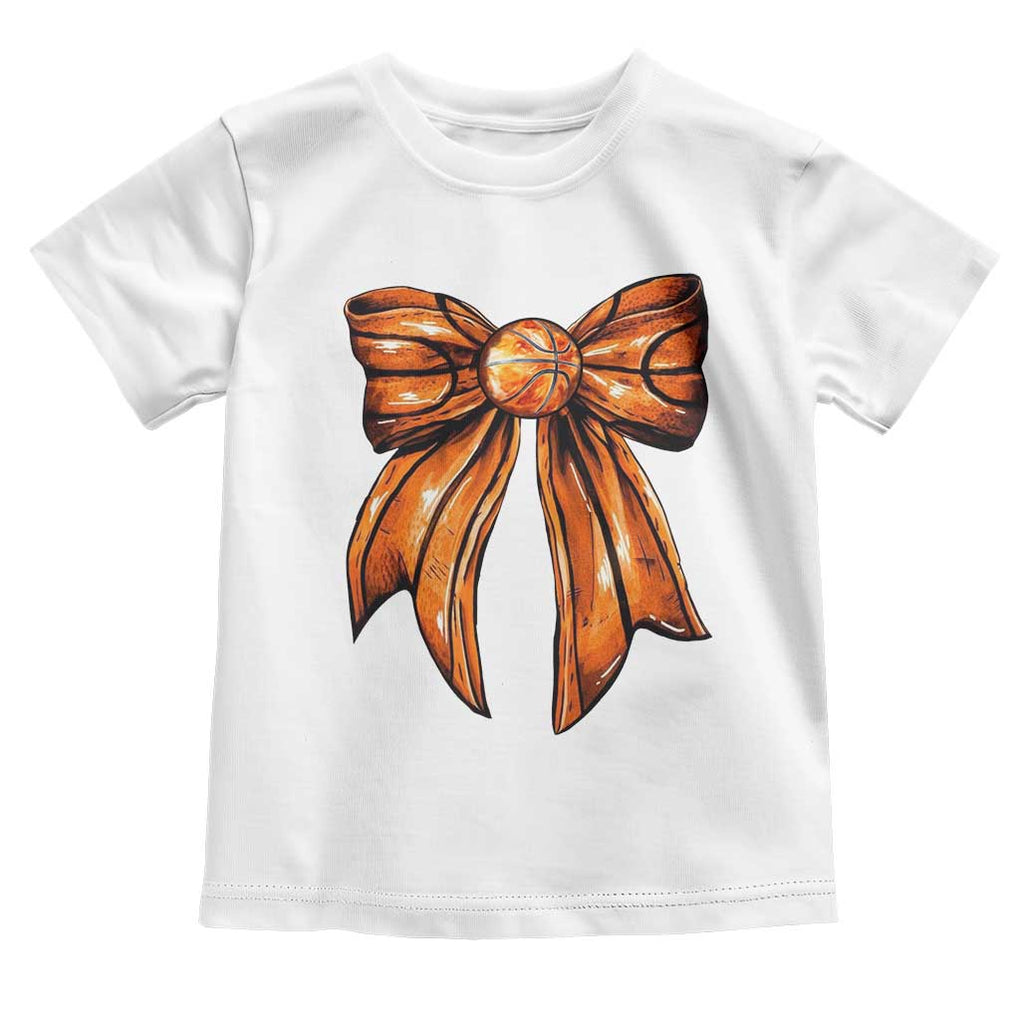 Basketball Coquette Bow Toddler T Shirt Game Day TS10 White Print Your Wear