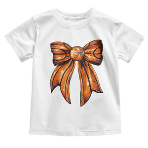Basketball Coquette Bow Toddler T Shirt Game Day TS10 White Print Your Wear