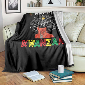 Happy Kwanzaa Throw Blanket African American Afro Queen Nguzo Saba TS10 Print Your Wear