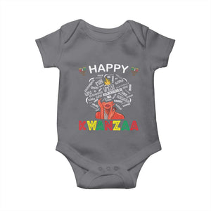 Happy Kwanzaa Baby Onesie African American Afro Queen Nguzo Saba TS10 Charcoal Print Your Wear