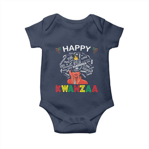 Happy Kwanzaa Baby Onesie African American Afro Queen Nguzo Saba TS10 Navy Print Your Wear