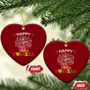 Happy Kwanzaa Ceramic Ornament African American Afro Queen Nguzo Saba TS10 Print Your Wear