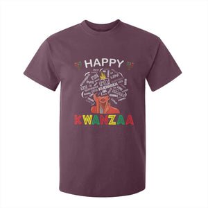 Happy Kwanzaa T Shirt For Kid African American Afro Queen Nguzo Saba TS10 Maroon Print Your Wear